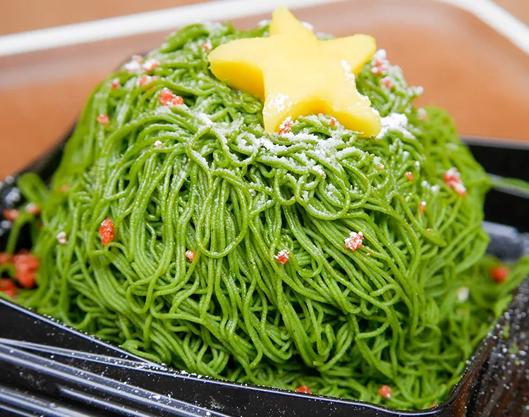 日本茶カフェ茶々工房の生絞り抹茶モンブラン