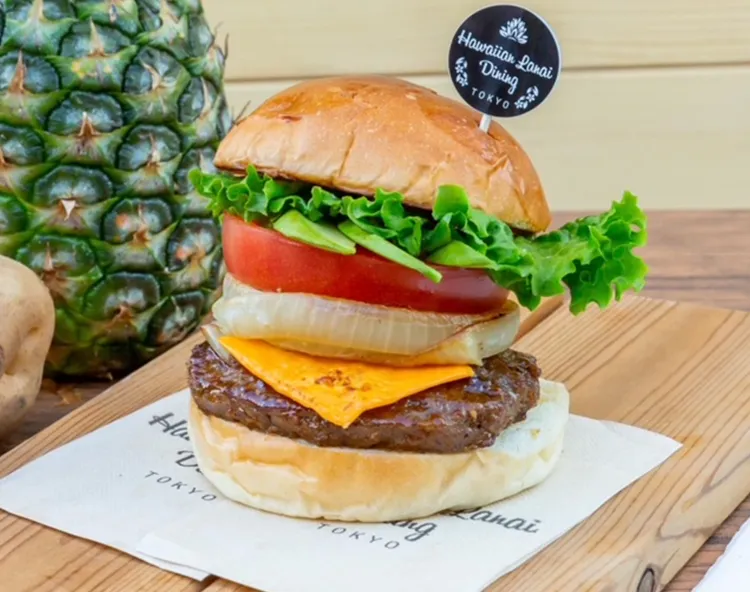 Hawaiian Lanai Dining Tokyoの黒毛和牛バーガー